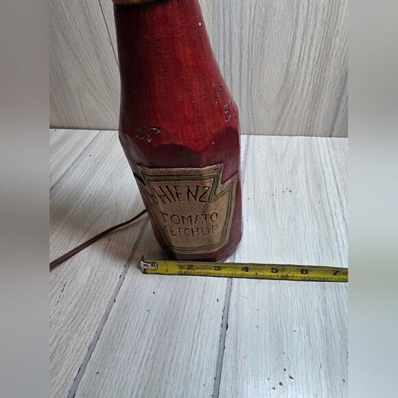 Vtg Heinz Tomato Ketchup Bottle Table Lamp 14" Bar Lamp Dining Rare - Picture 10 of 14